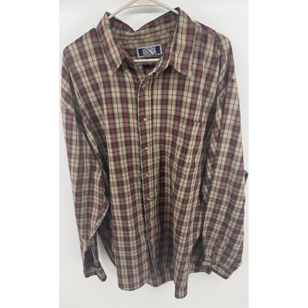 Vintage Sutter & Grant Plaid Shirt Men's 2XLT Big Tall Button Up Outdoor